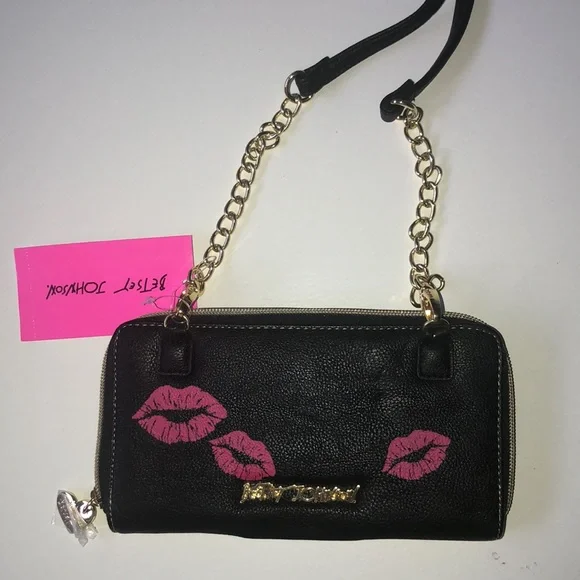 💋NEW Betsey Johnson Cat-eye lady Face Purse Clutch - Picture 4 of 13